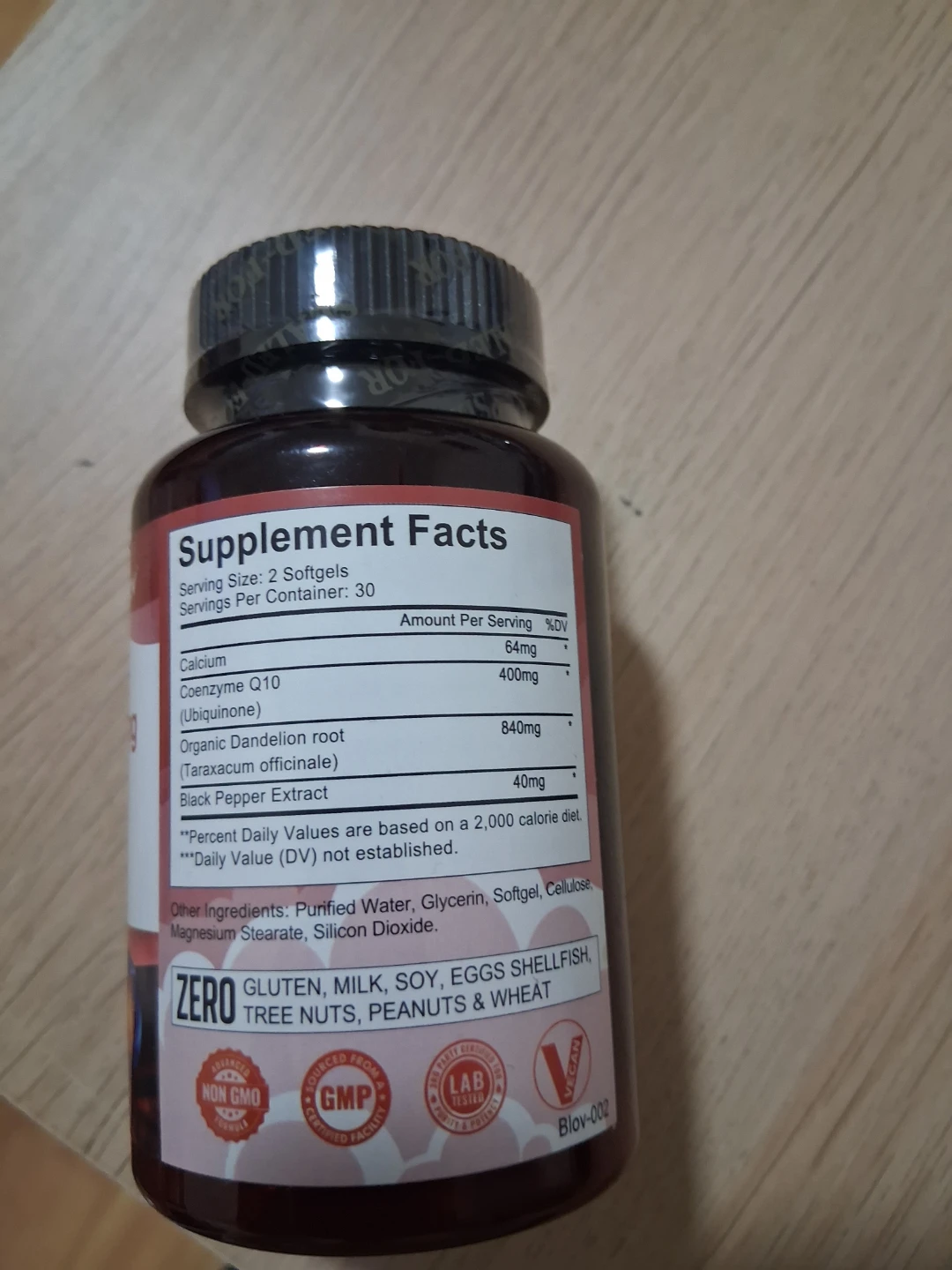 Bcuelov CoQ10 400mg + Calcium 60 Softgels - photo 2