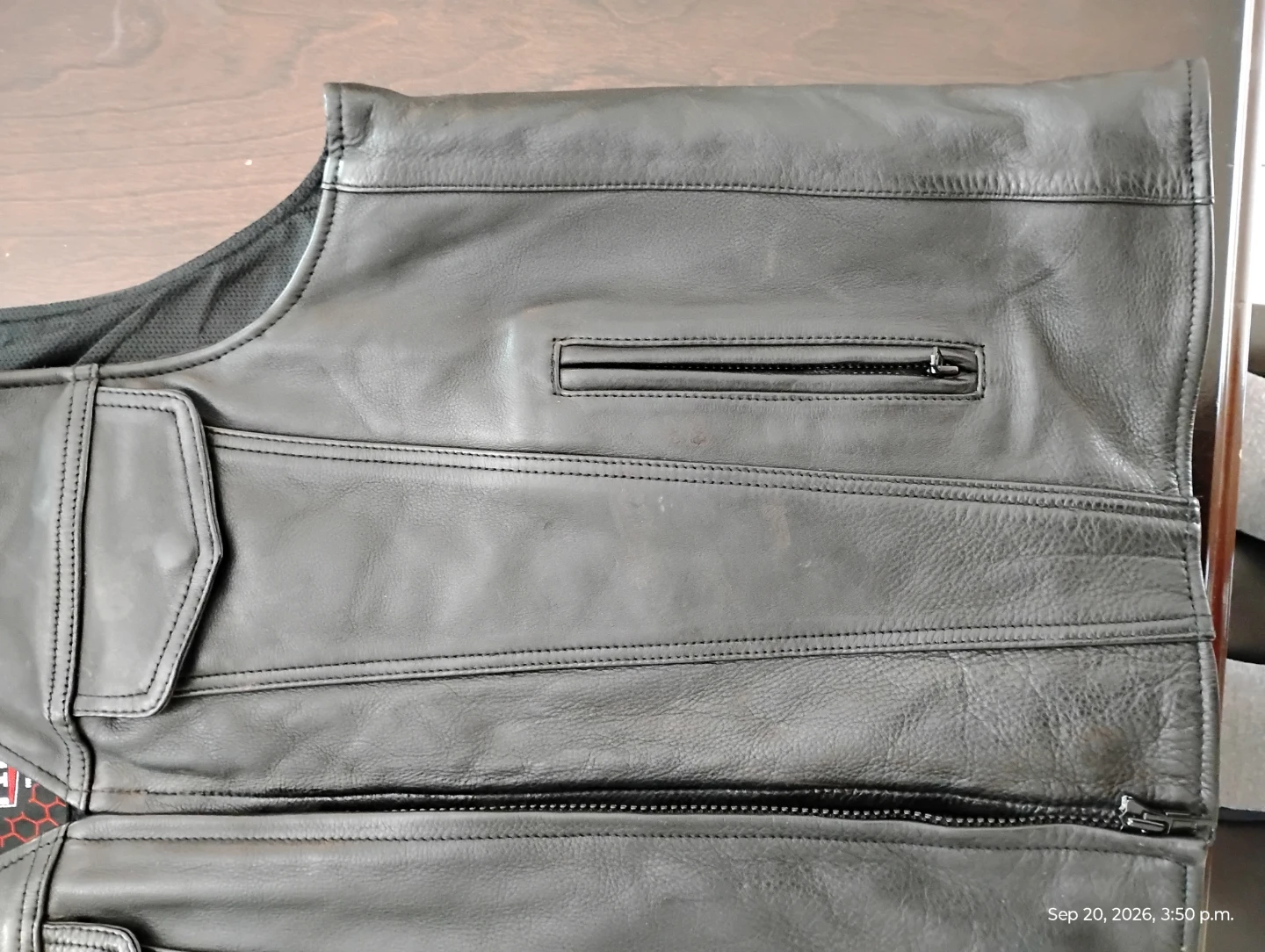 Harley-Davidson style motorcycle leather vest - photo 4