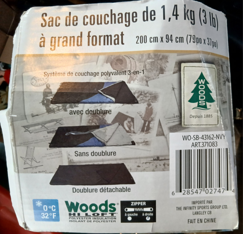 New Woods Riverside 3-in-1 Sleeping Bag