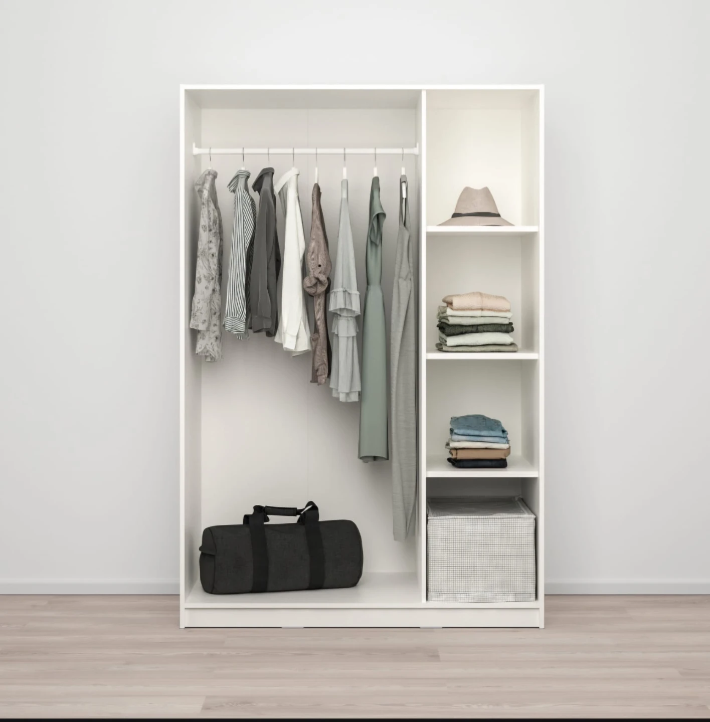 White 3-Door Wardrobe