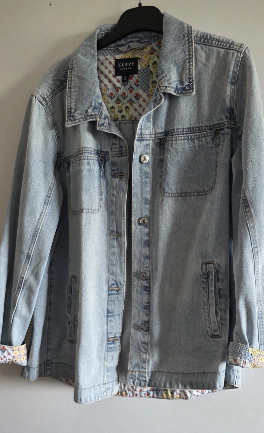Curve Appeal Light Wash Denim Jacket