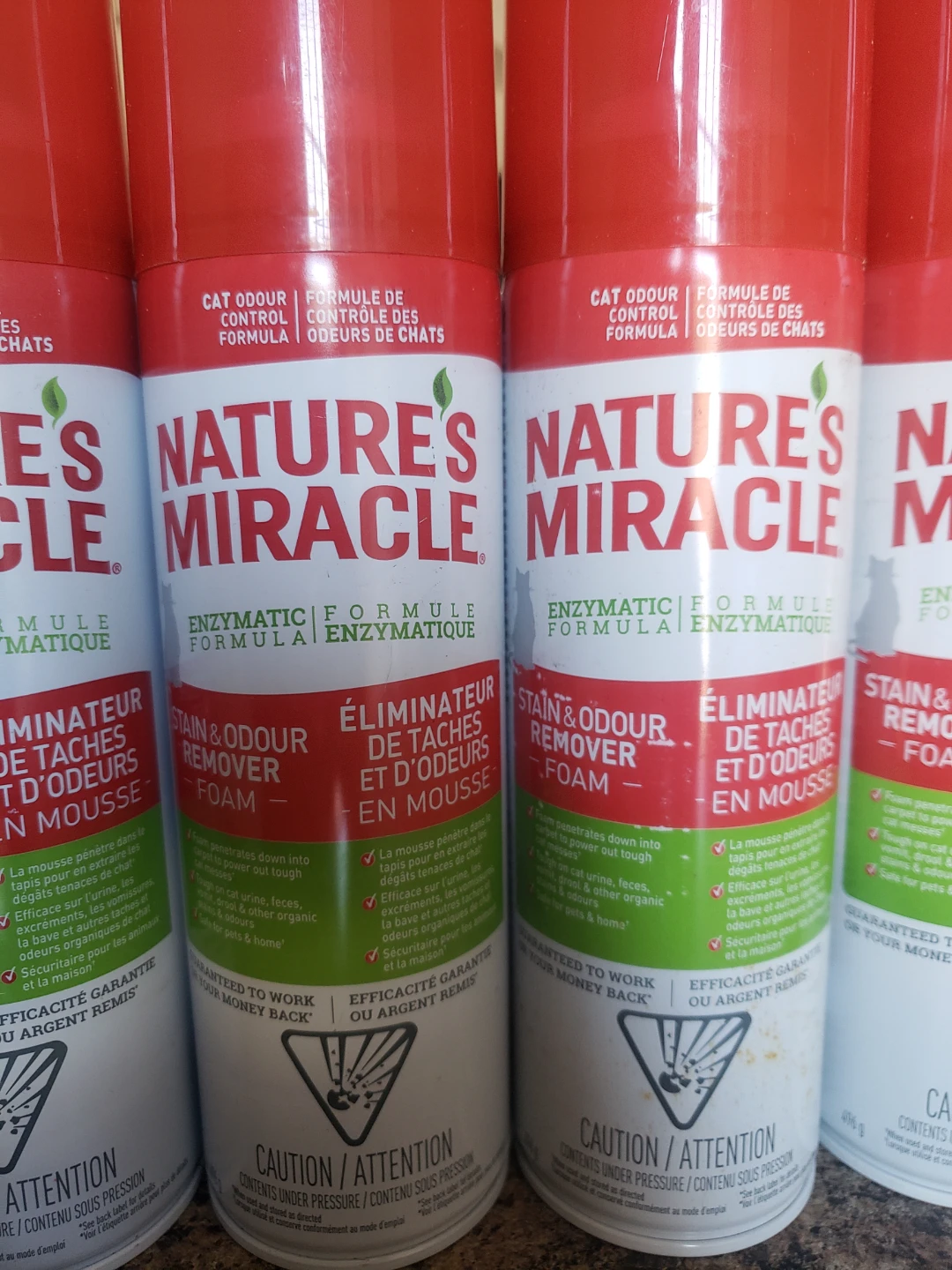 5 Cans of Nature's Miracle Stain & Odour Remover Foam - photo 2