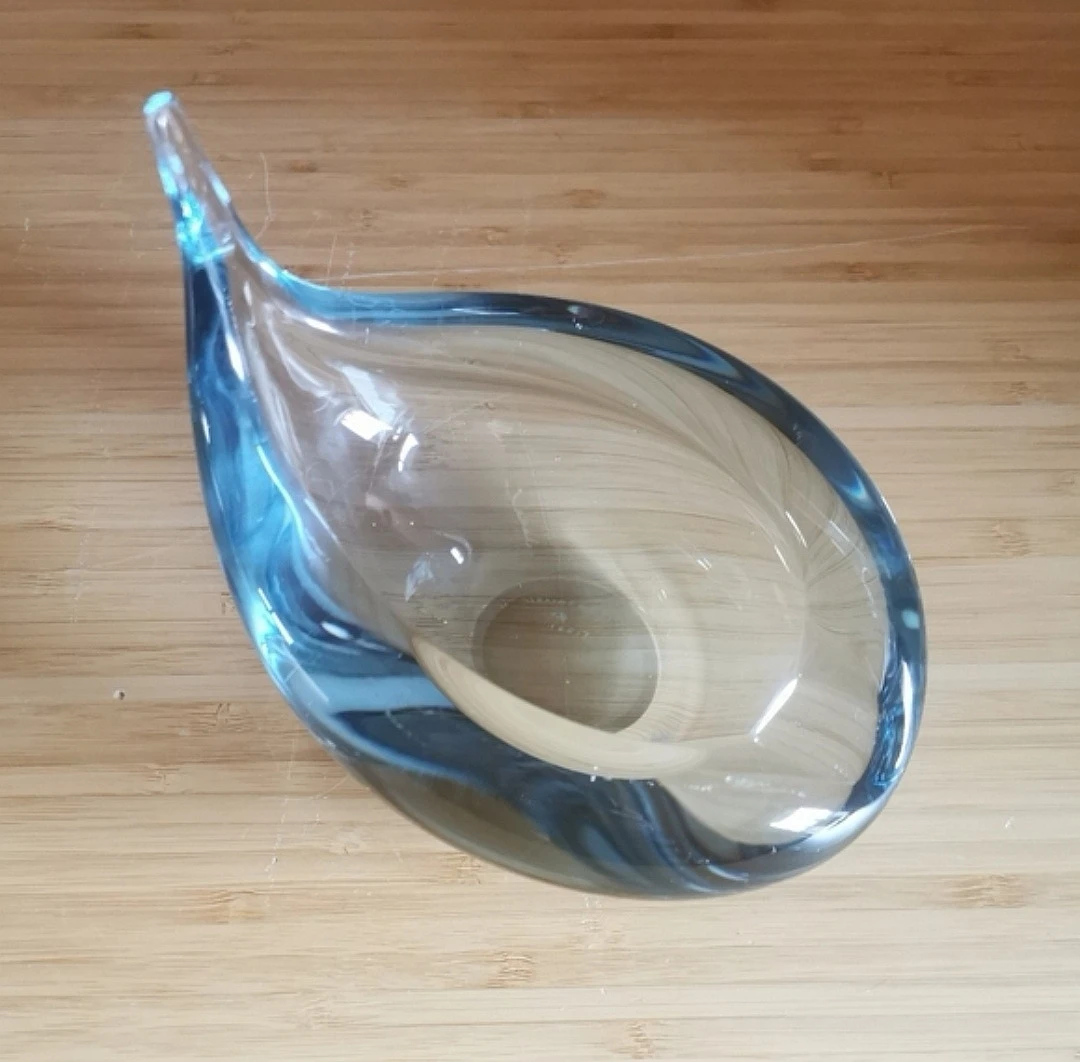 Holmegaard Per Lütken Akva Glass Teardrop Bowl Ashtray 16517 - photo 4
