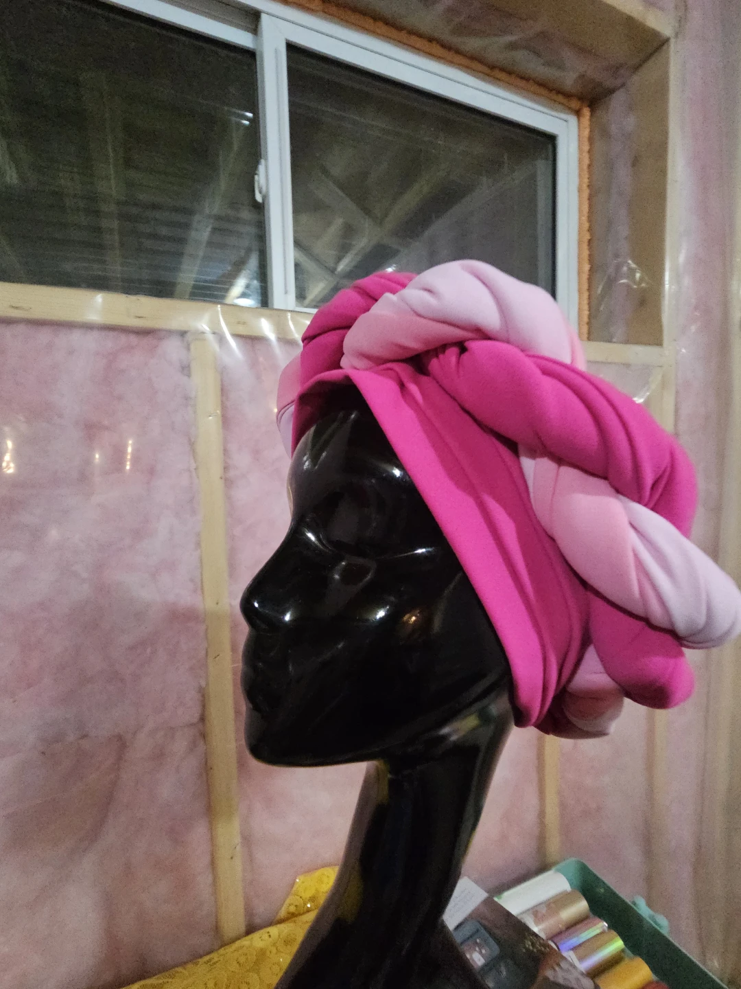 Braided Turban Headwrap in Pink Tones - photo 4