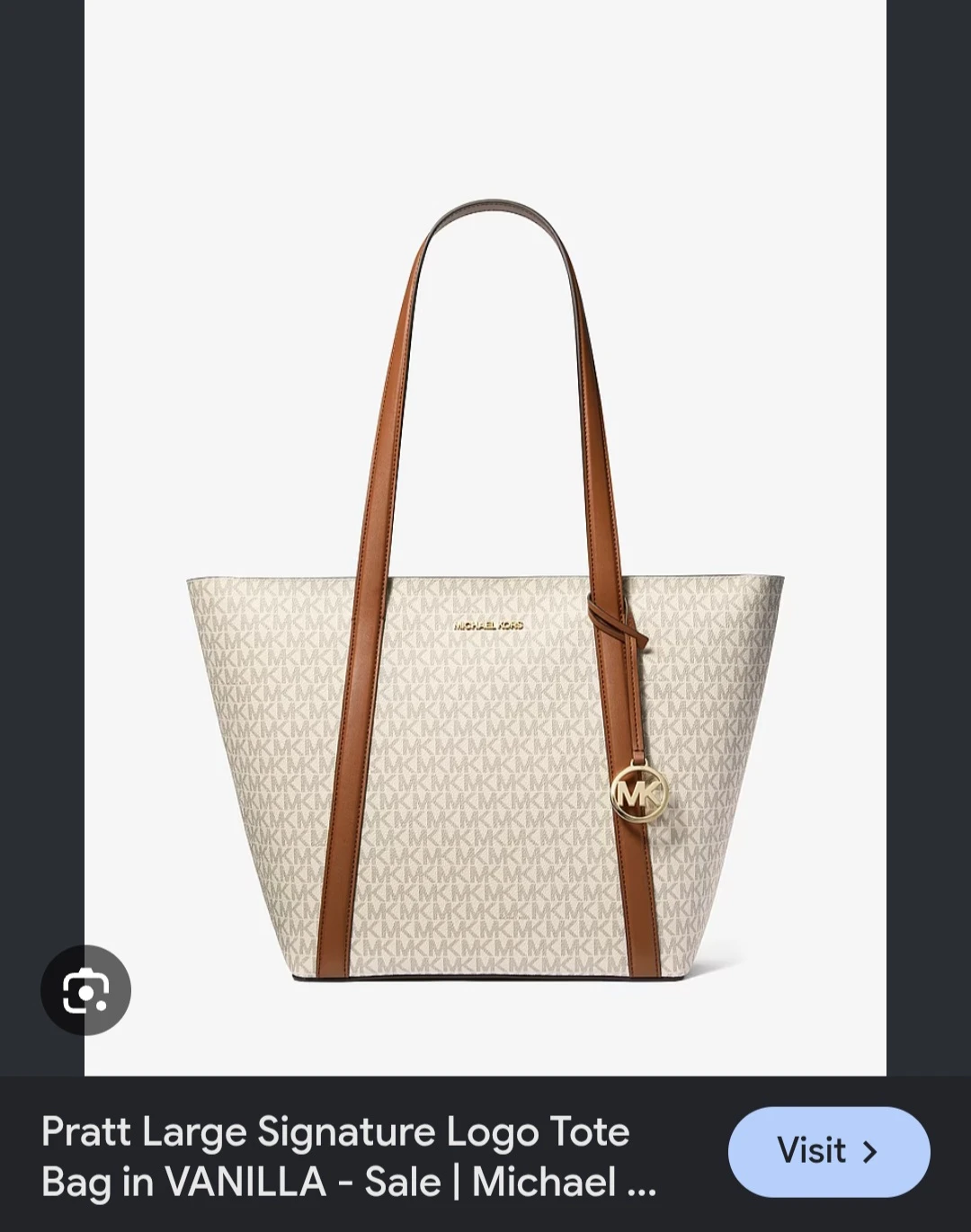 Michael Kors Pratt Large Signature Logo Tote