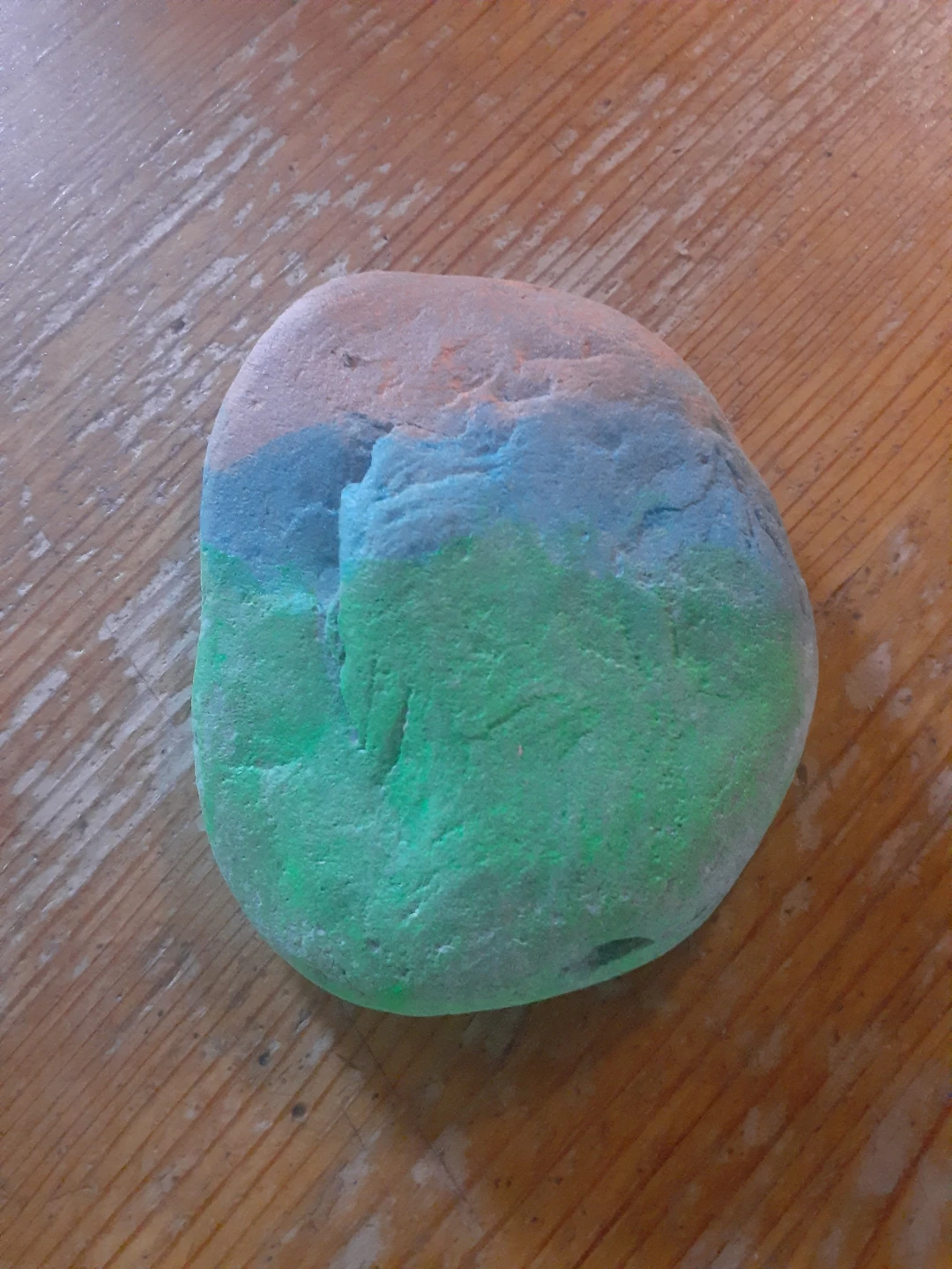 Glow in the dark painted Rock