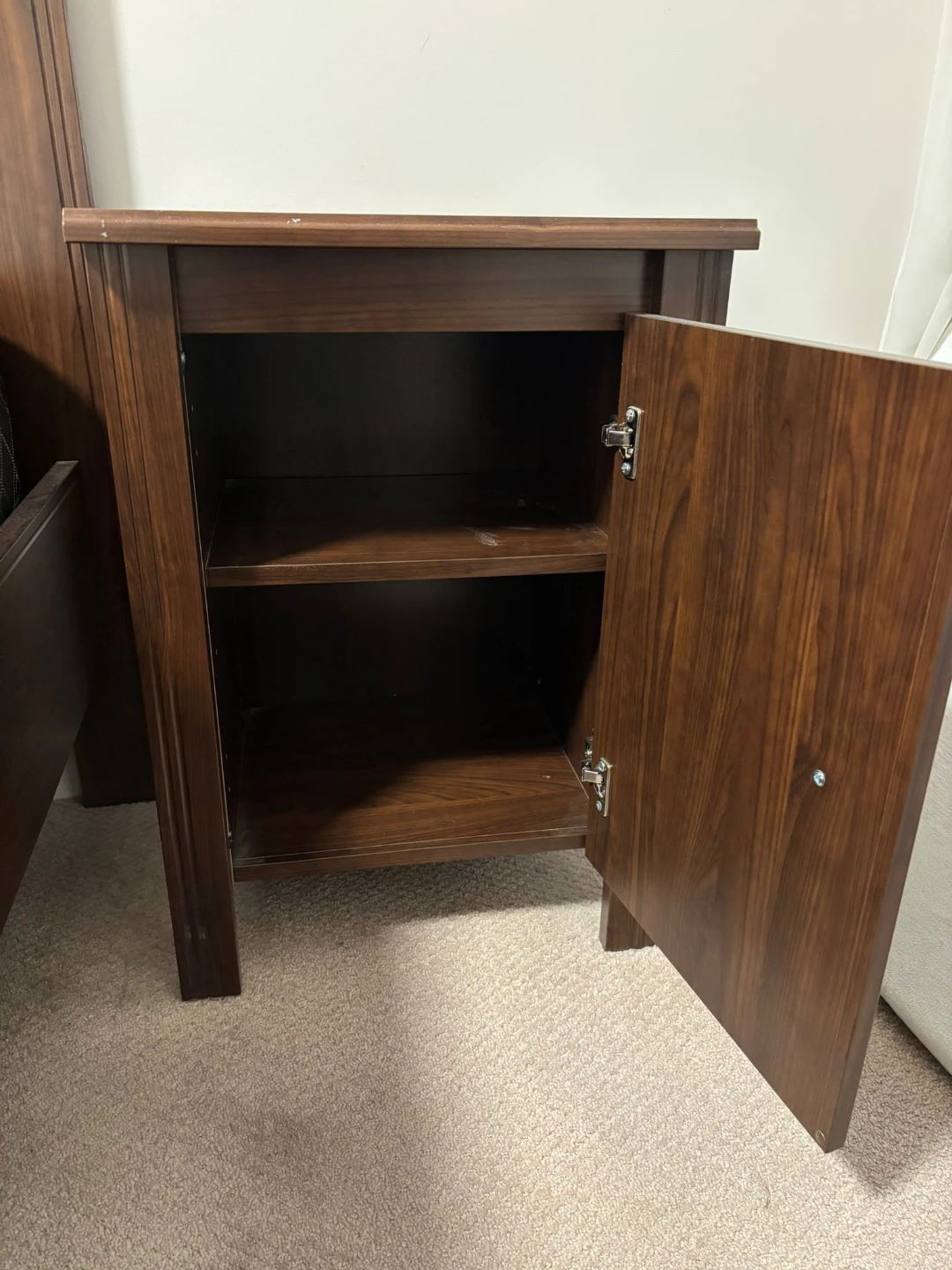 2 Dark Wood Bedside Table - photo 2