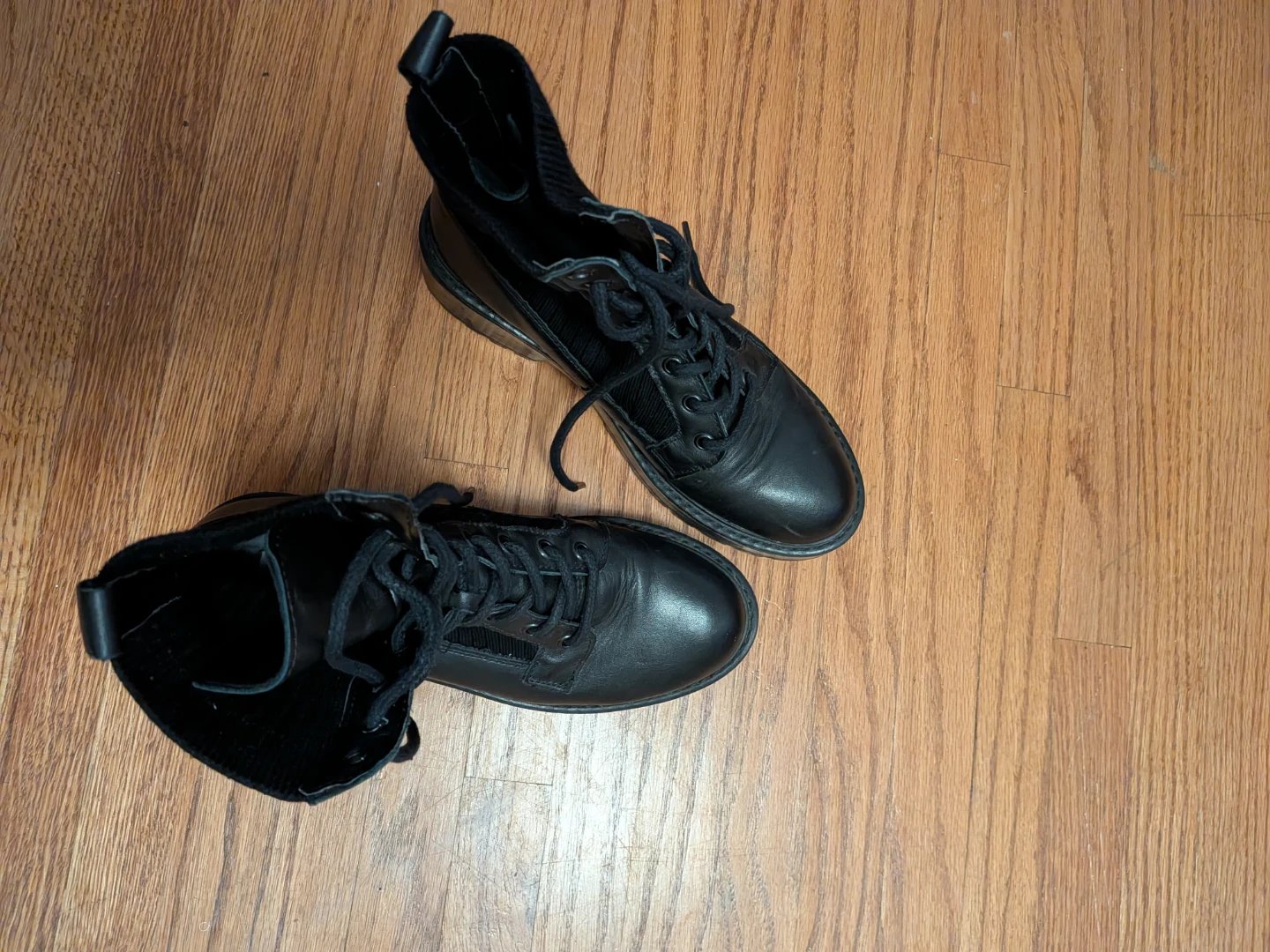 Black Combat Boots Size 8.5 - photo 5