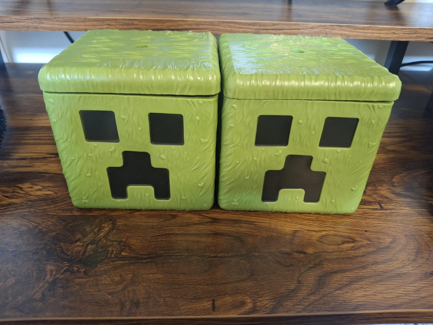 2 Minecraft Creeper Storage Bins
