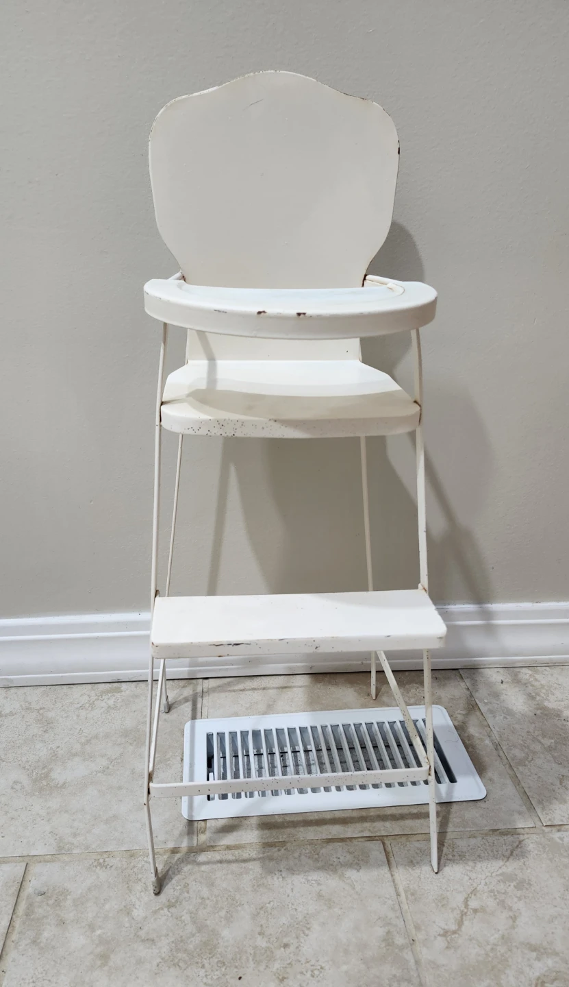 Vintage Pottery Barn Land Of Nod Metal Doll High Chair - photo 2