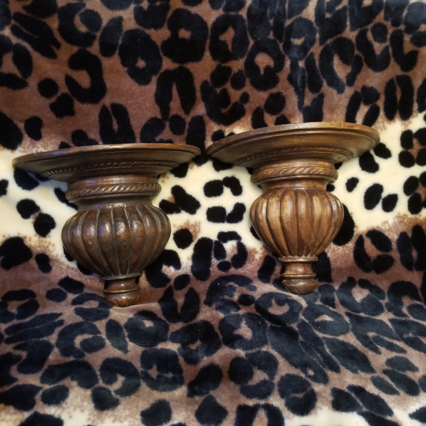 Set of 2 Vintage Wooden Wall Shelves - photo 3