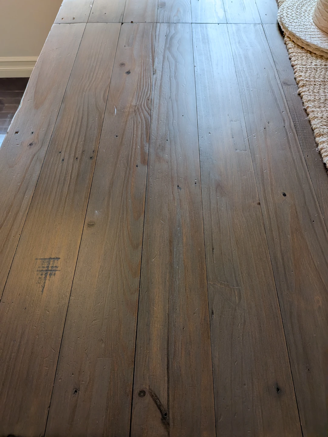 Urban Barn rustic Wood Dining Table with Bench - photo 3