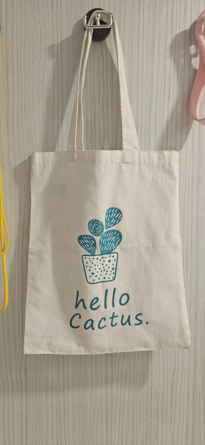 Hello Cactus Canvas Tote Bag