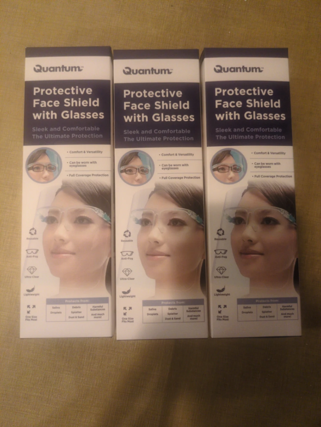 Quantum Protective Face Shield with Glasses