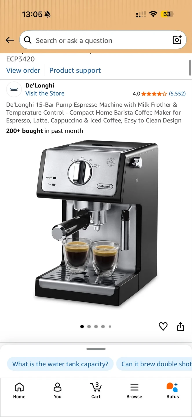 De'Longhi ECP3420 Espresso Machine Bundle - photo 2