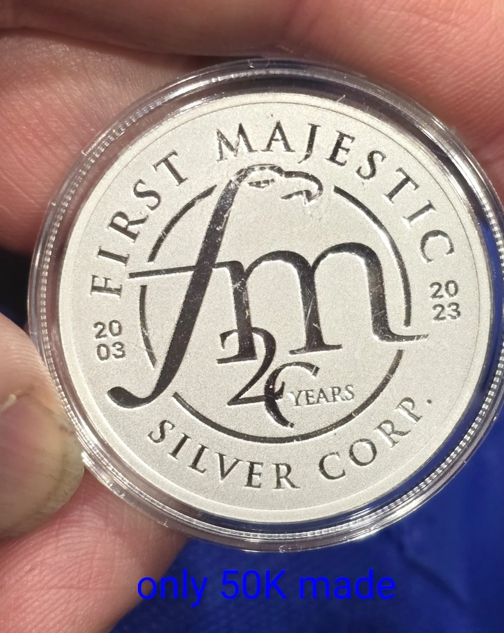 First Majestic 20th Anniversary 1 oz Silver Round