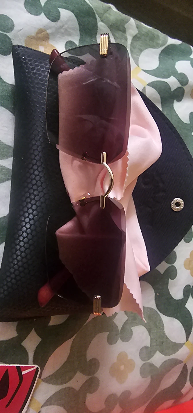 Rimless Purple Sunglasses