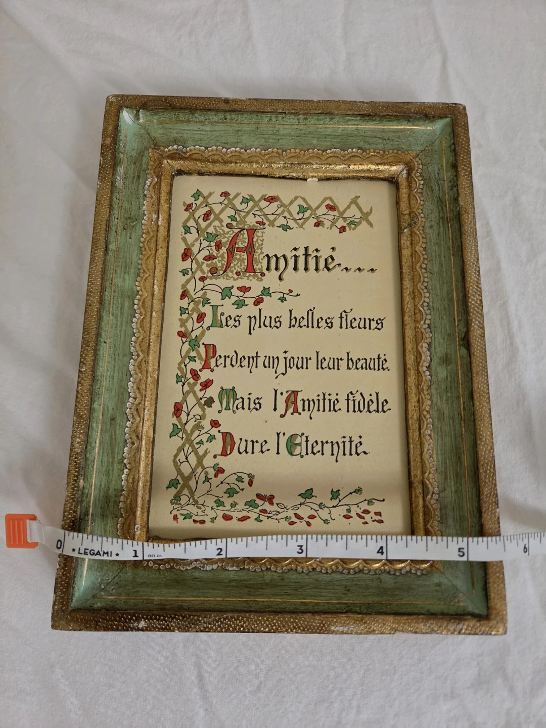 Collectible and Antique, Framed French Poem Print - photo 5