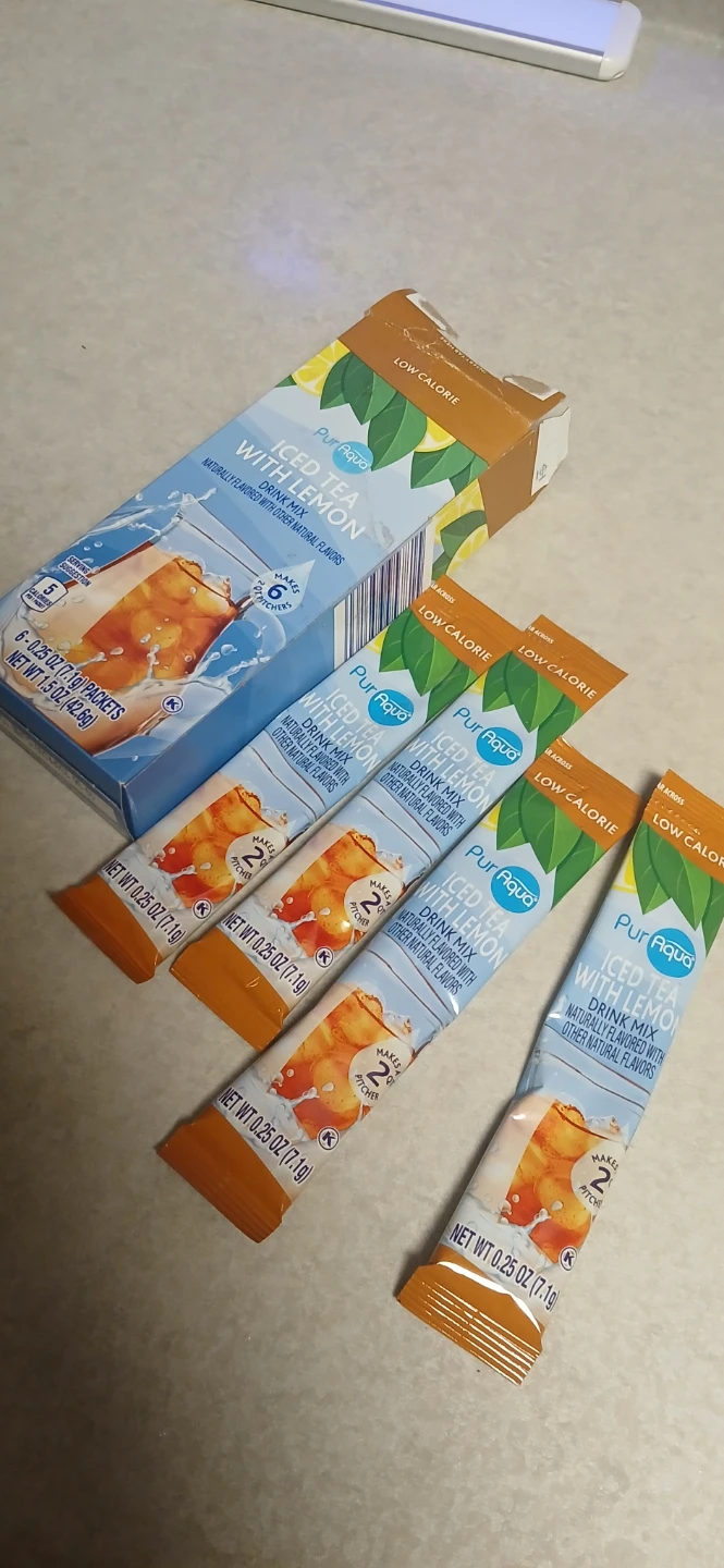 Pur Aqua Iced Tea with Lemon Drink Mix Packets - photo 2