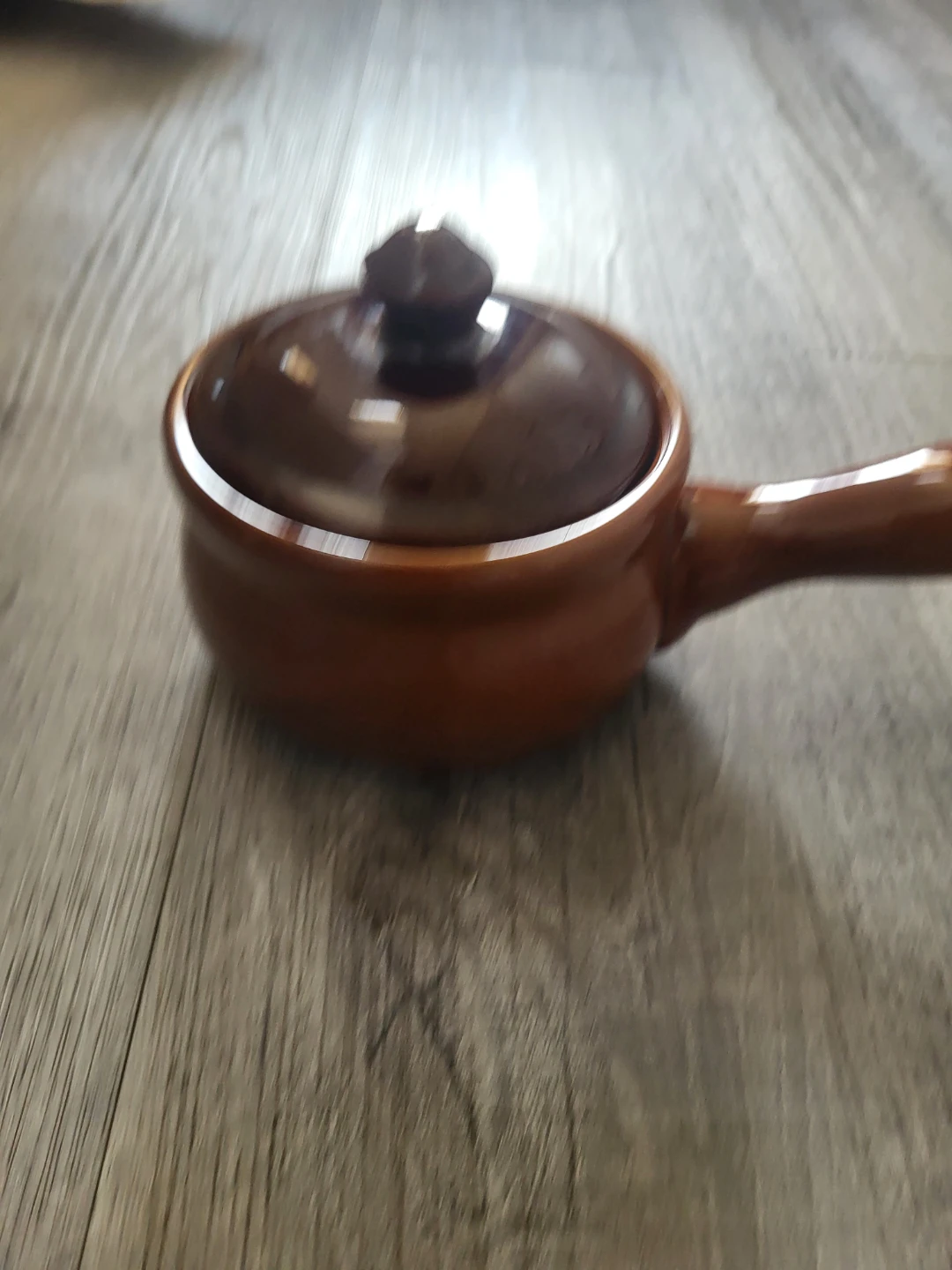 Brown Ceramic Soup Crock with Lid - photo 5