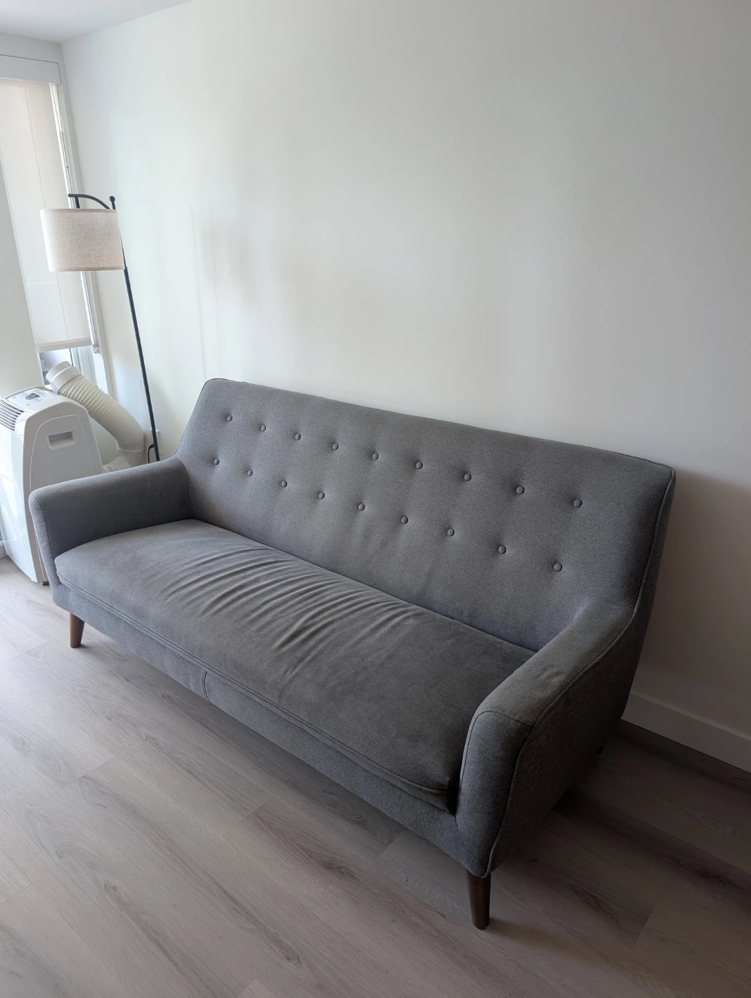 Mid-Century Style Grey Sofa - photo 3