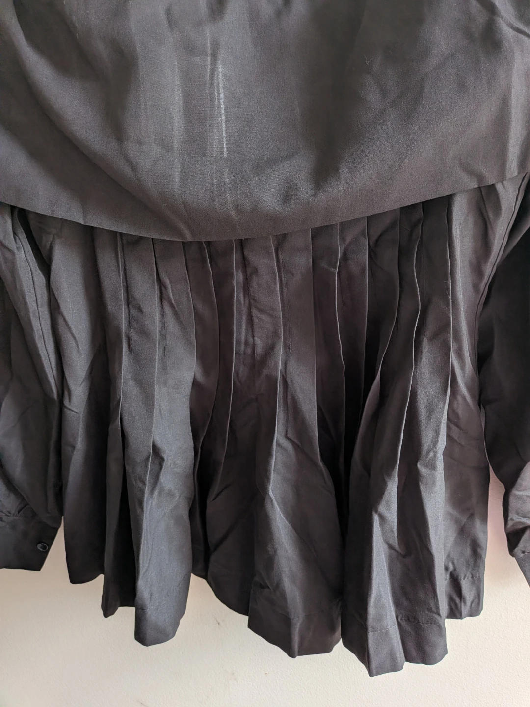 🏈New Black Pleated Off-Shoulder Blouse - photo 3