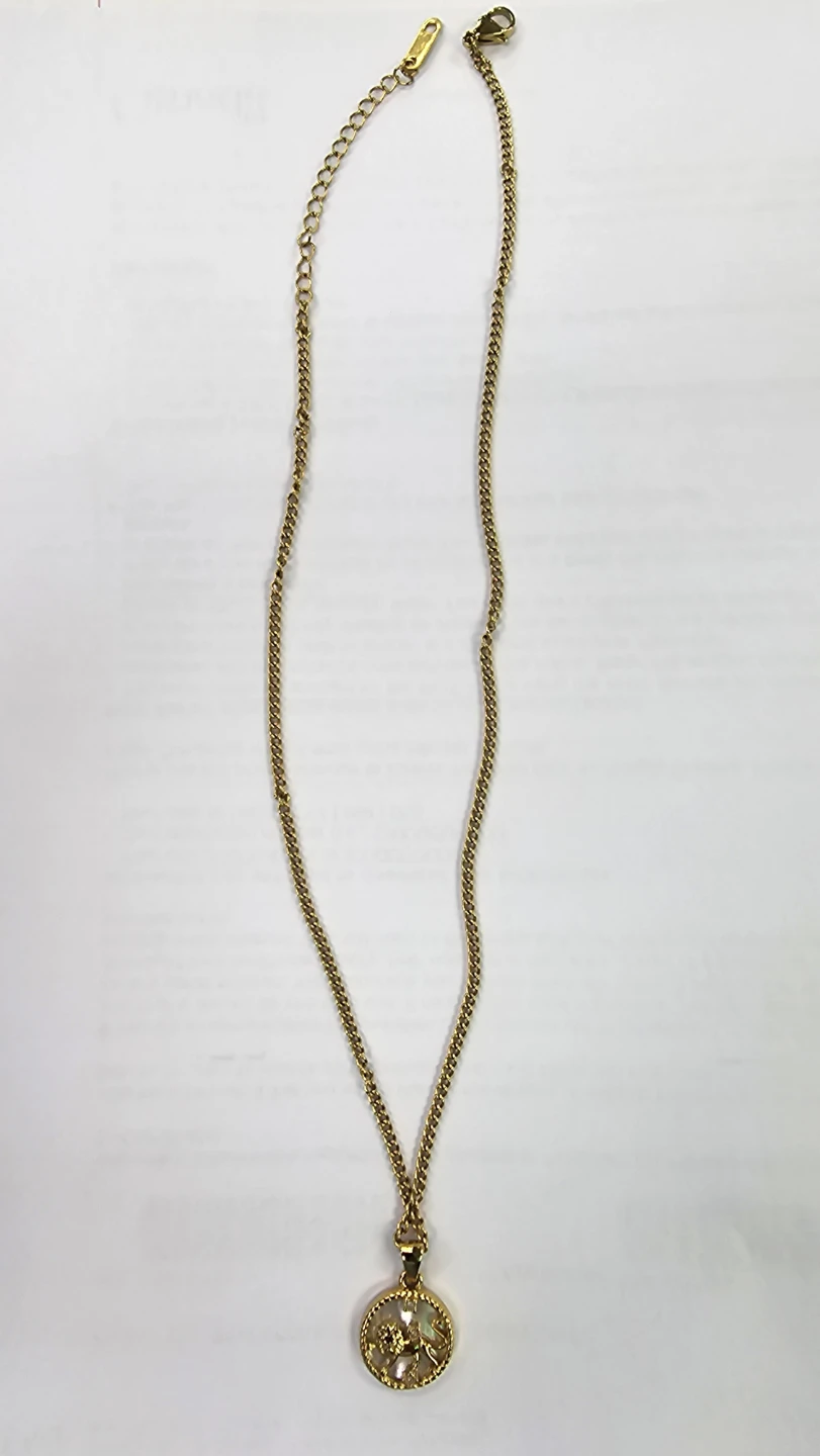 Gold-tone lion pendant necklace - photo 3