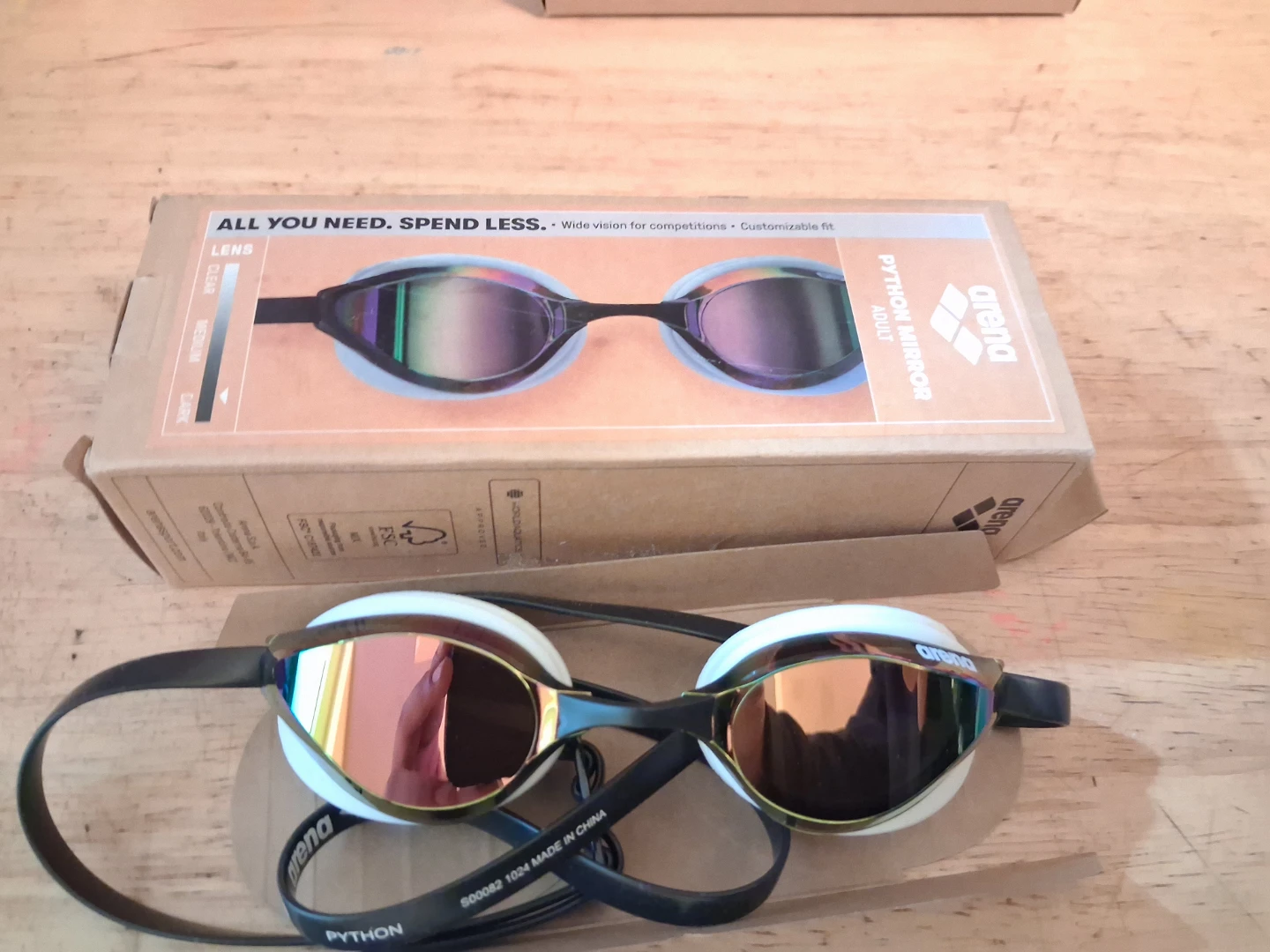 Arena Python Mirror Adult Swim Goggles