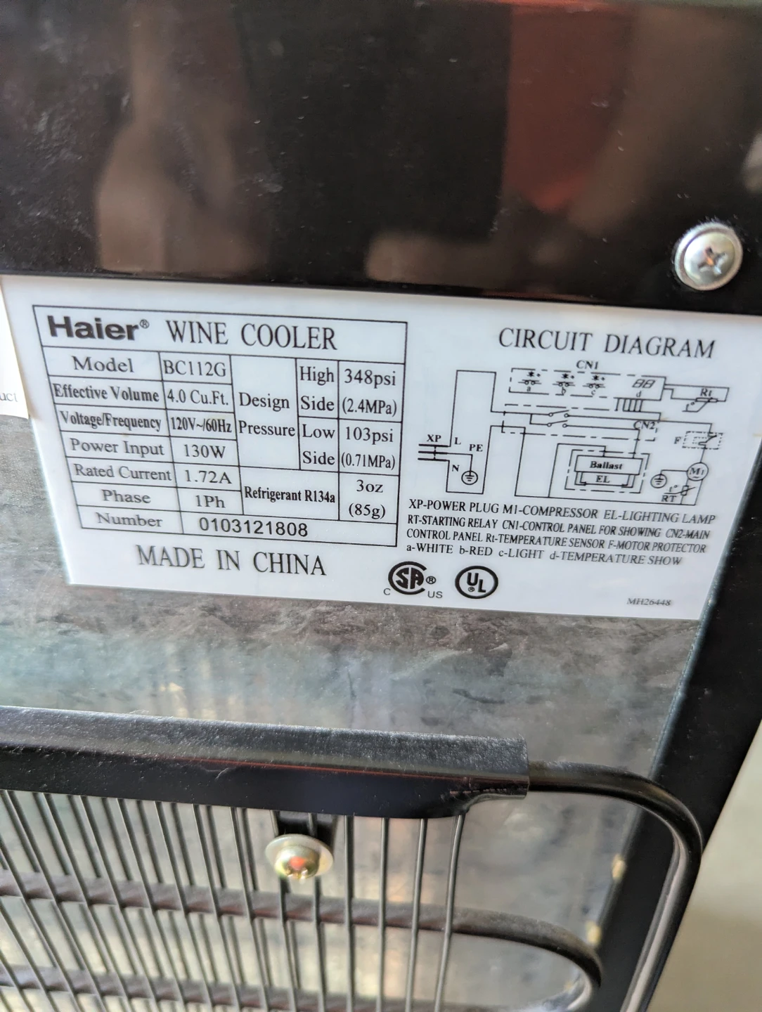 Haier BC112G Wine Cooler - photo 3