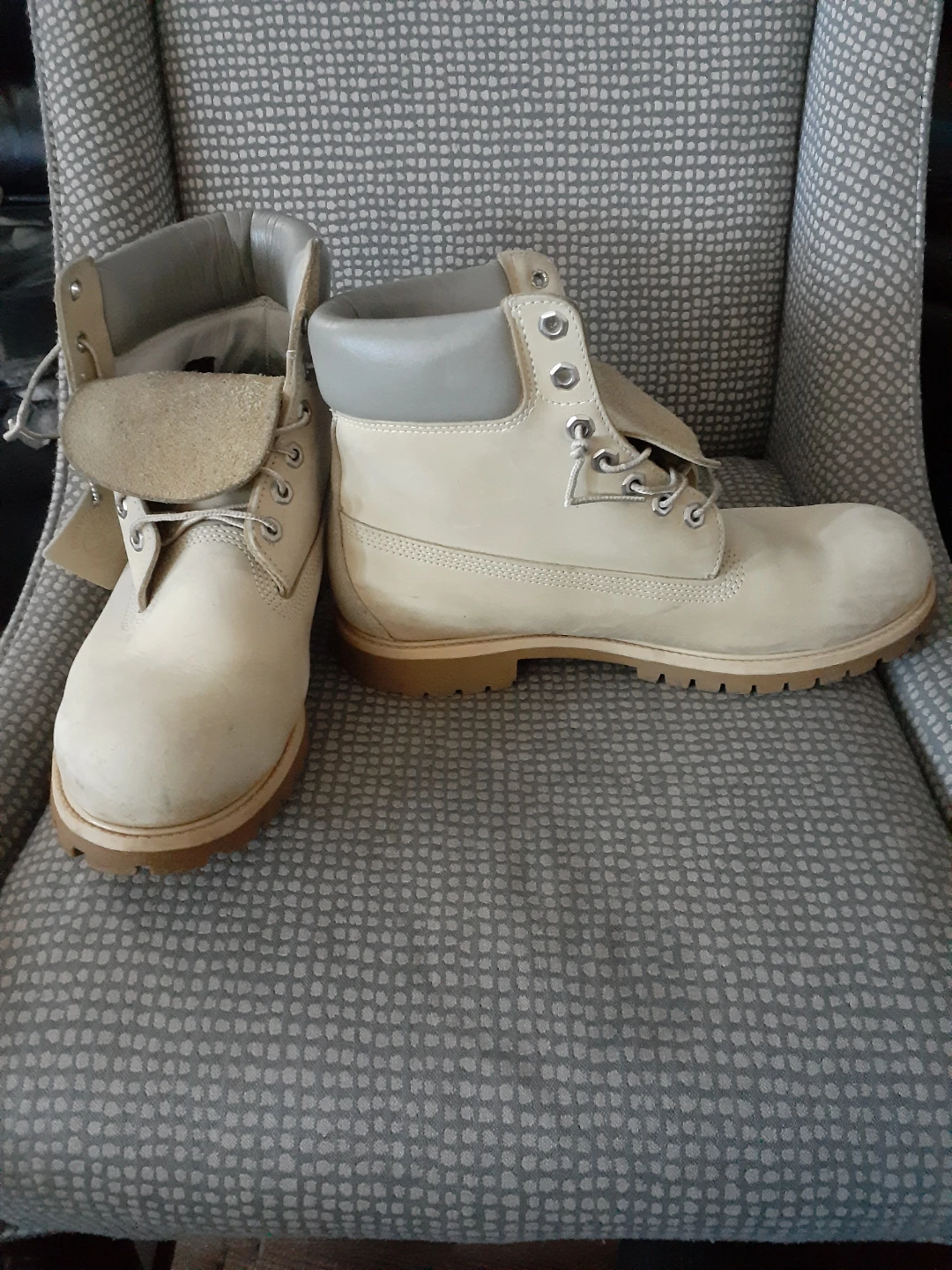 Timberland Premium 6-Inch Boots Ivory Vintage Y2K Size US10 - photo 4