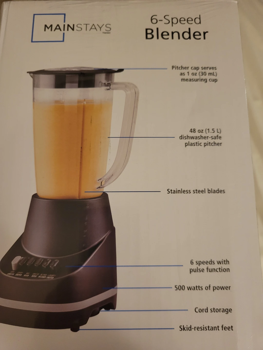 Mainstays 6-Speed Blender - photo 2