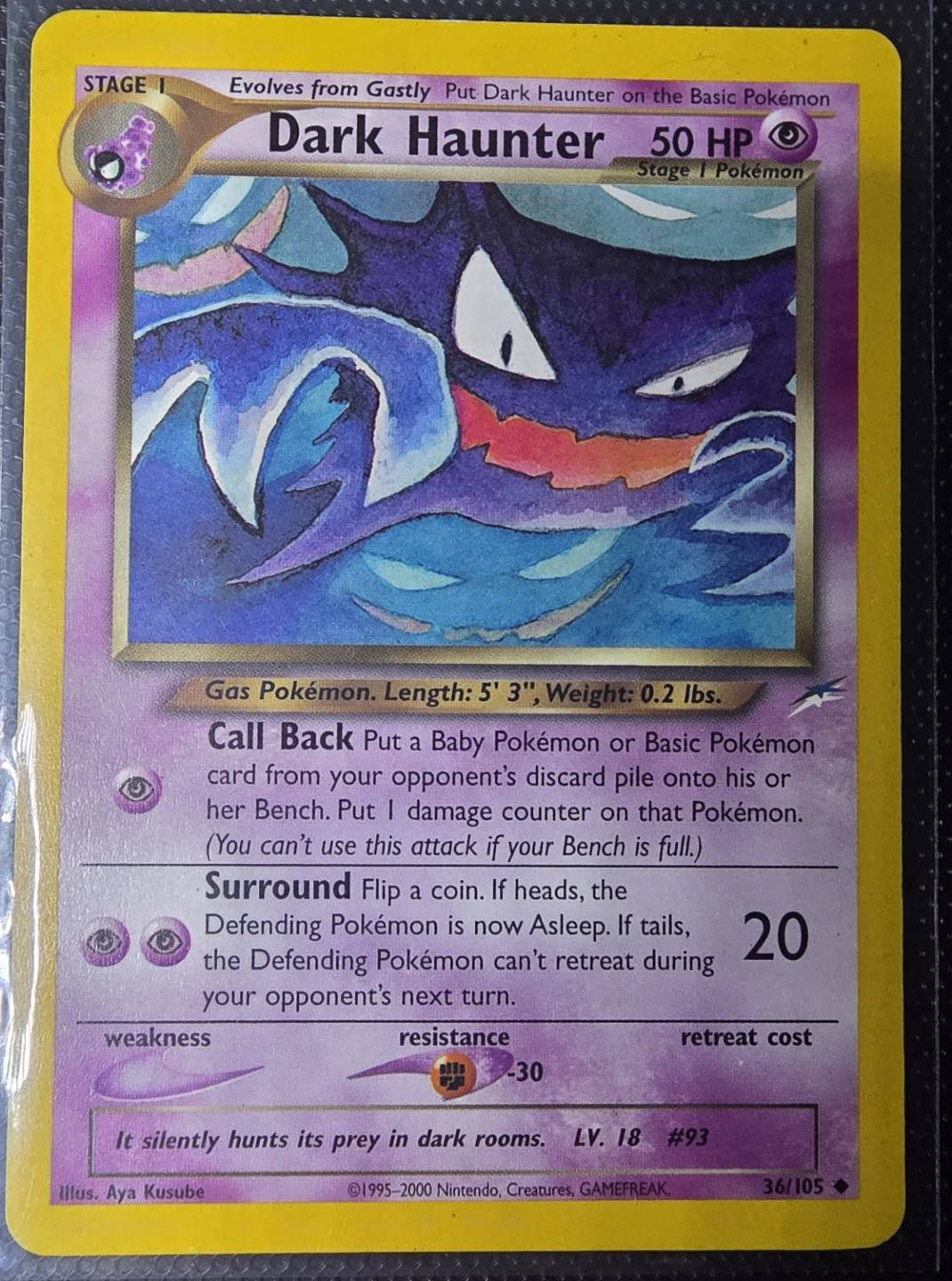 🏈 Dark Haunter Pokémon Trading Card 🏈