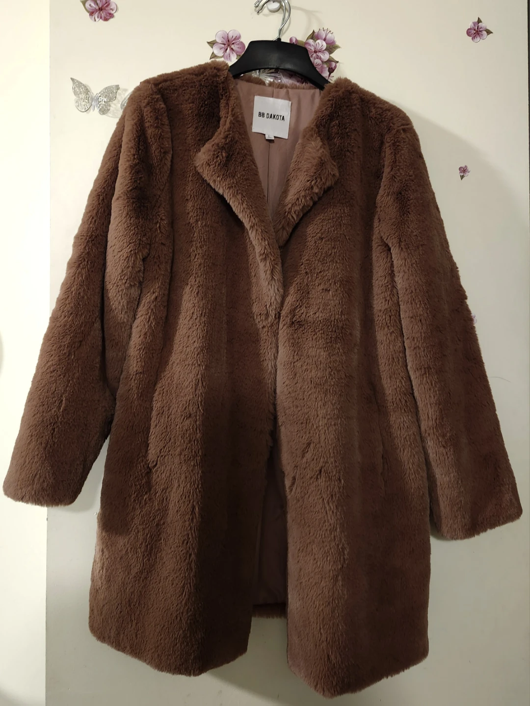 BB Dakota Brown Faux Fur Coat - photo 5