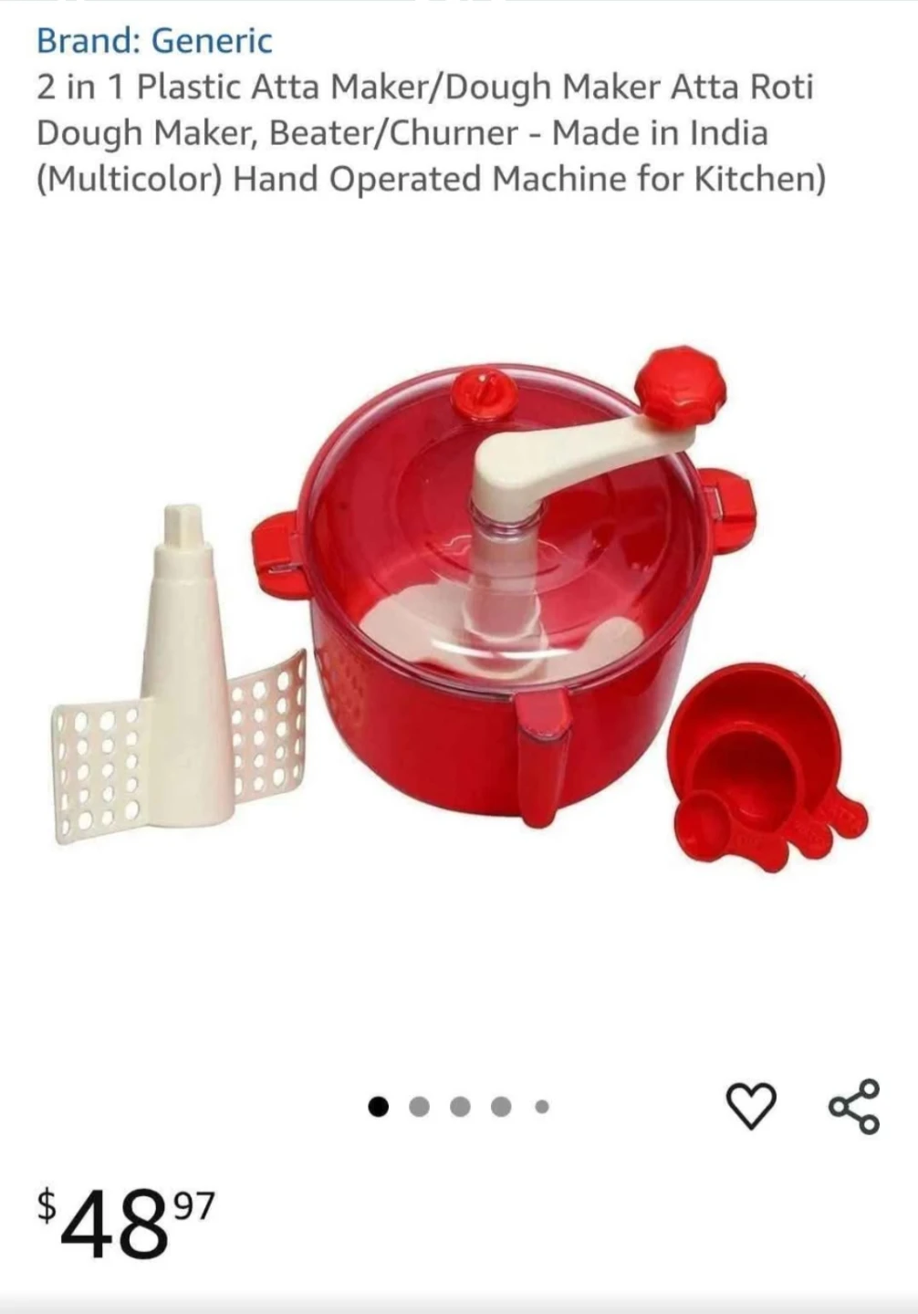 2-in-1 Plastic Dough Maker
