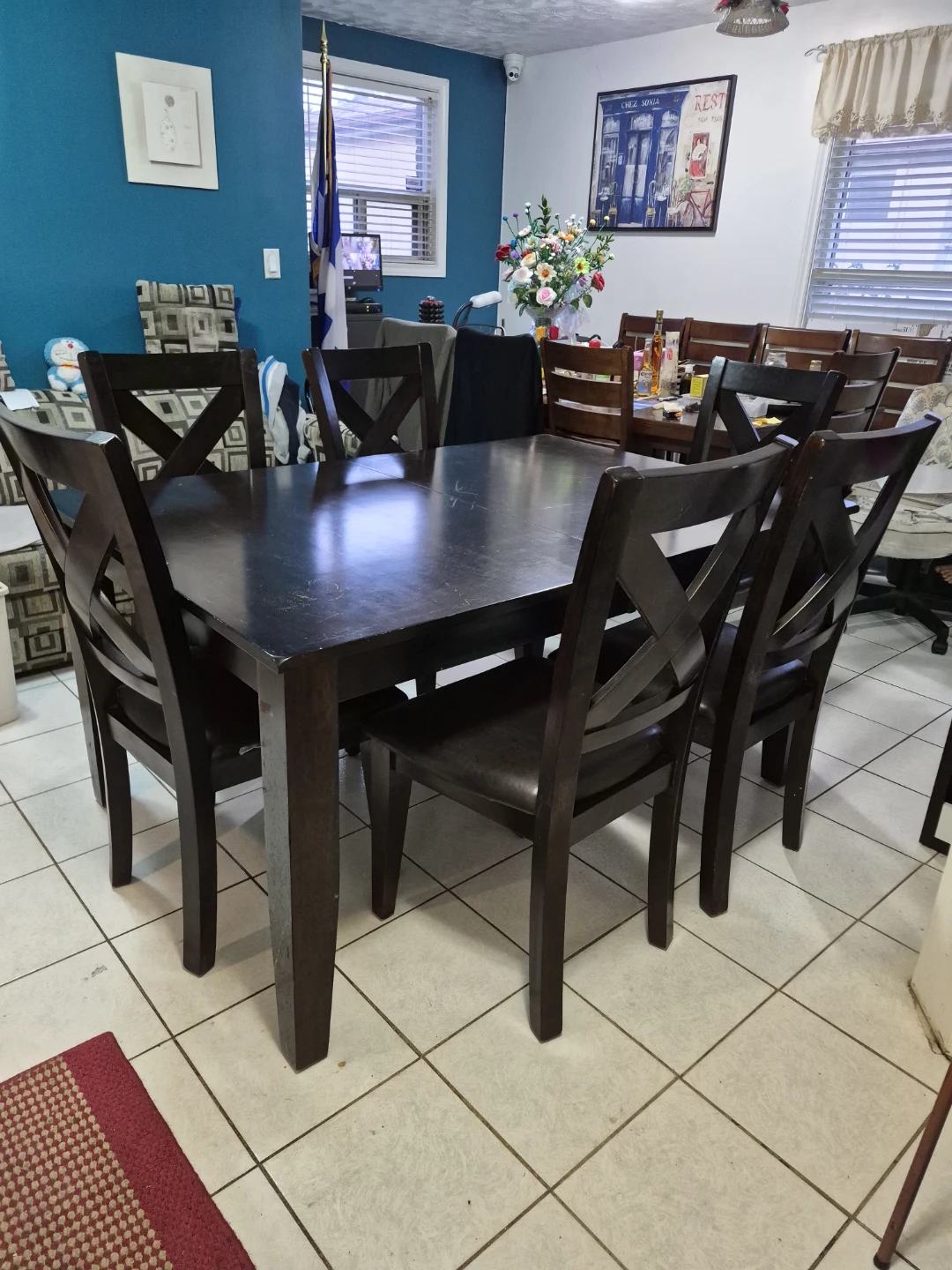 Dining table 6 chairs. Wood for sale - photo 2