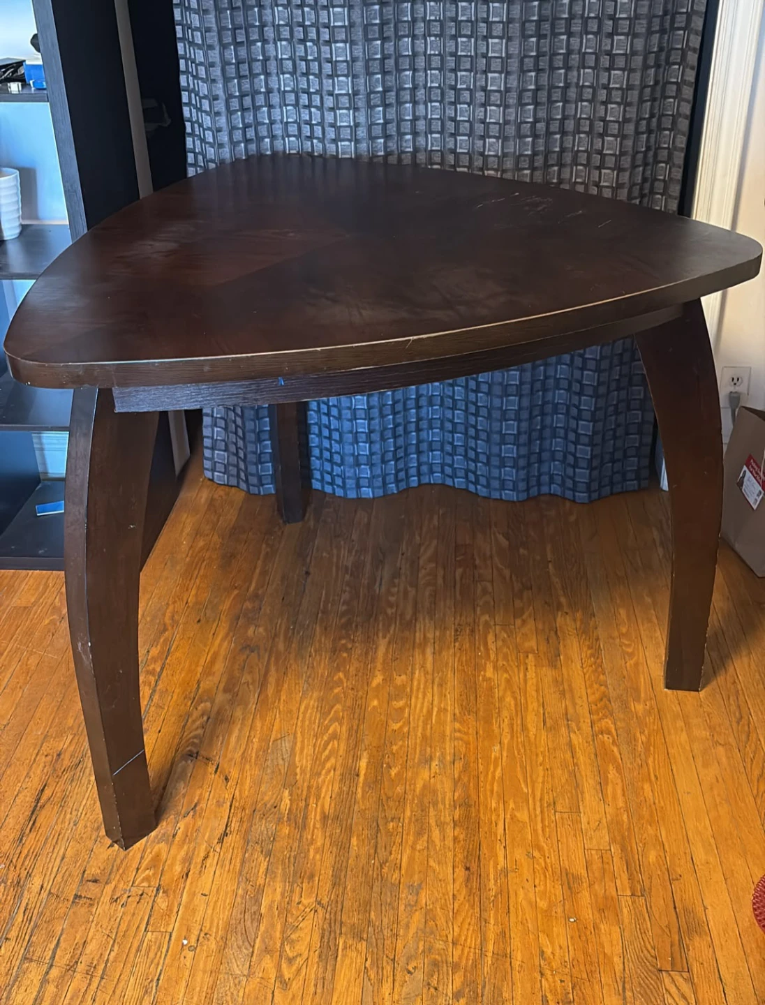 Dark Brown Guitar Pick Shaped Table
