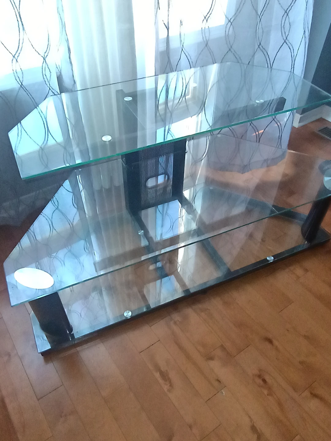 Glass TV stand