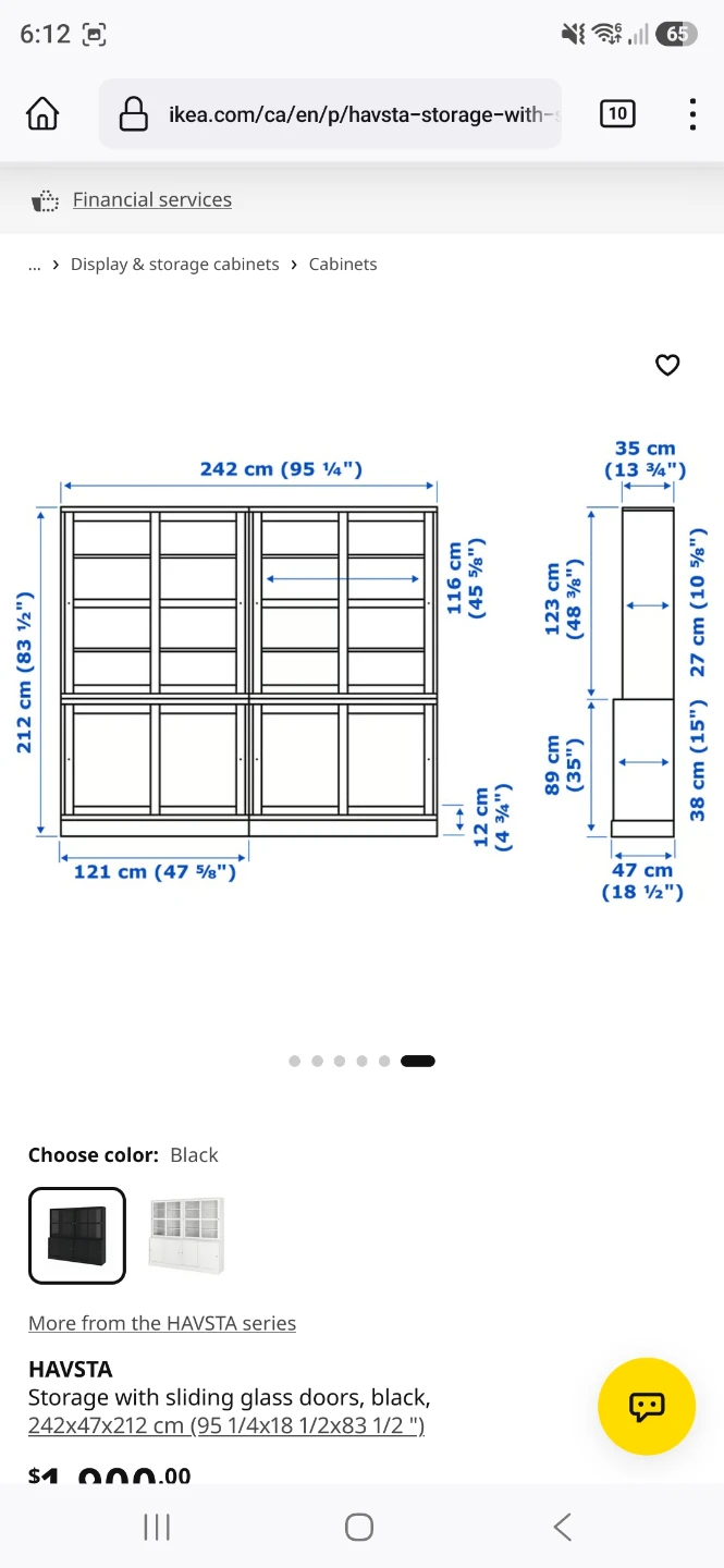 IKEA HAVSTA storage cabinet with sliding glass doors - photo 4