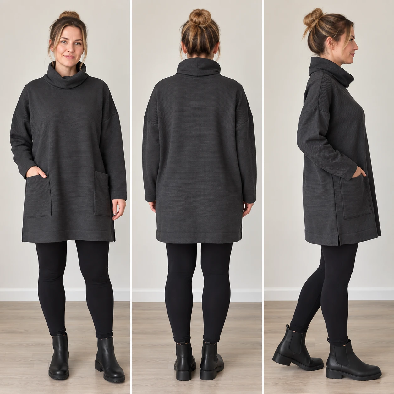 Yanga Black Turtleneck Tunic size L-XL