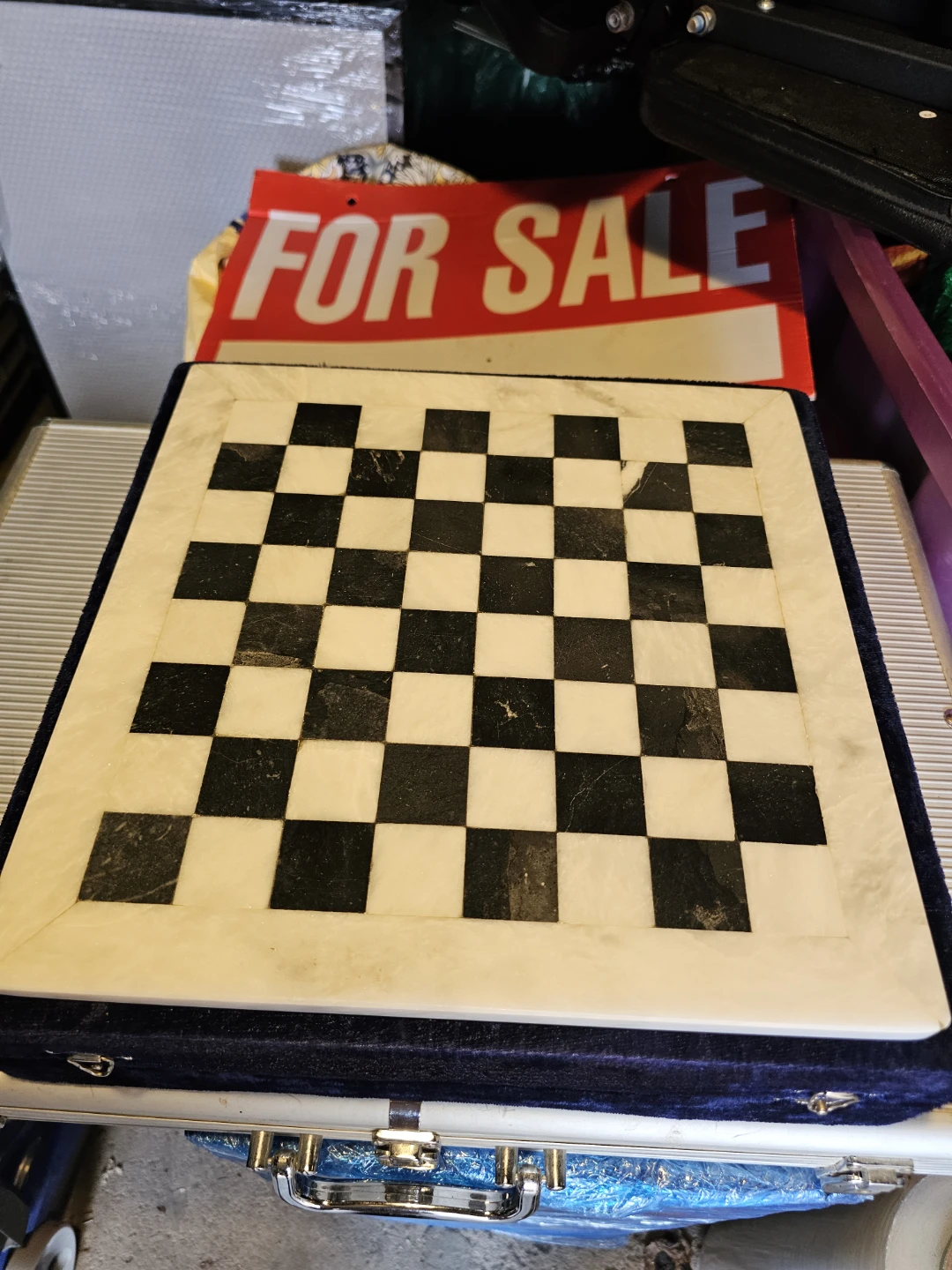 Marble Chess Set with Velvet Case - photo 4