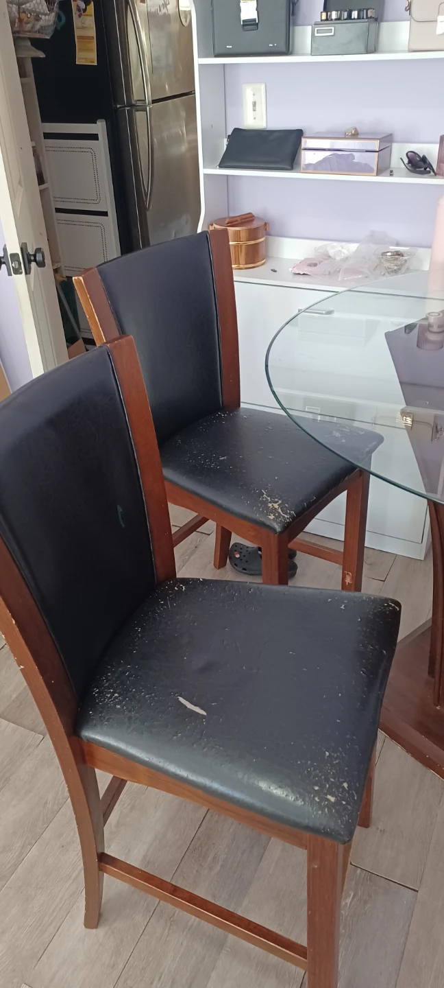 Glass Top Dining Table with 2 Chairs