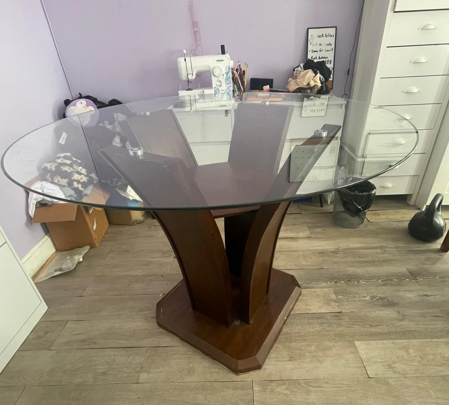 Glass Top Dining Table with 2 Chairs - photo 2