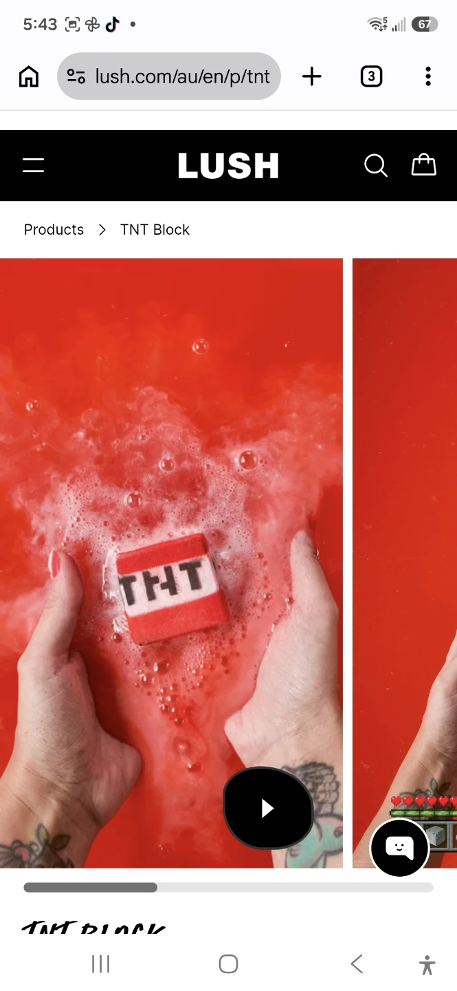 Lush TNT Block Bath Bomb