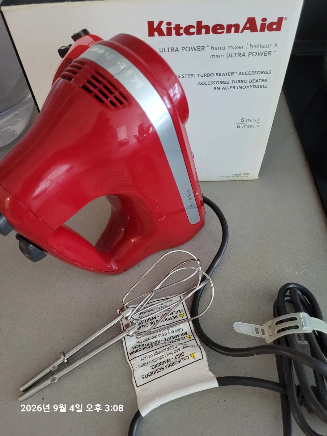 KitchenAid Ultra Power Hand Mixer - Red