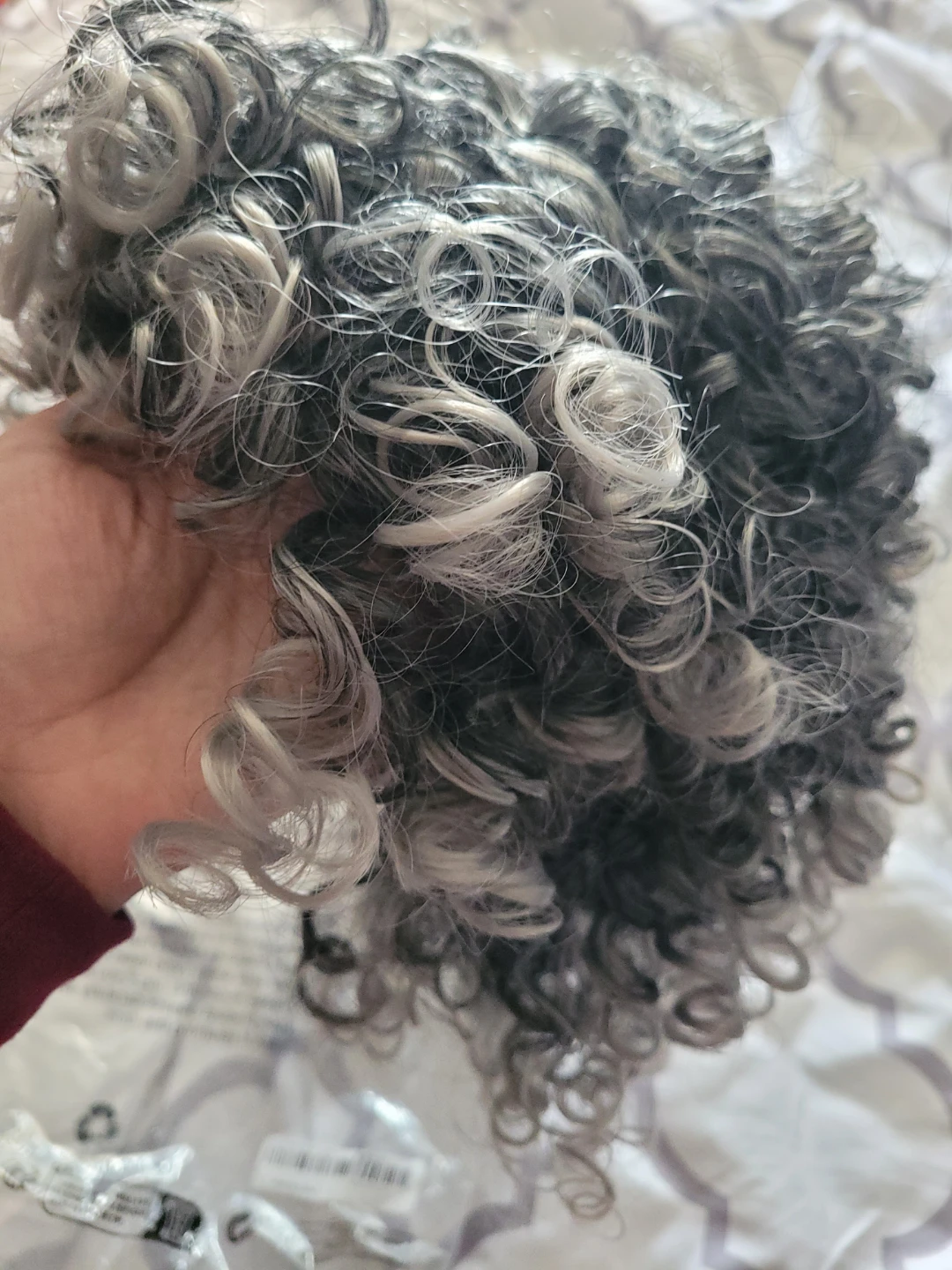 Curly grey and black wig - photo 3