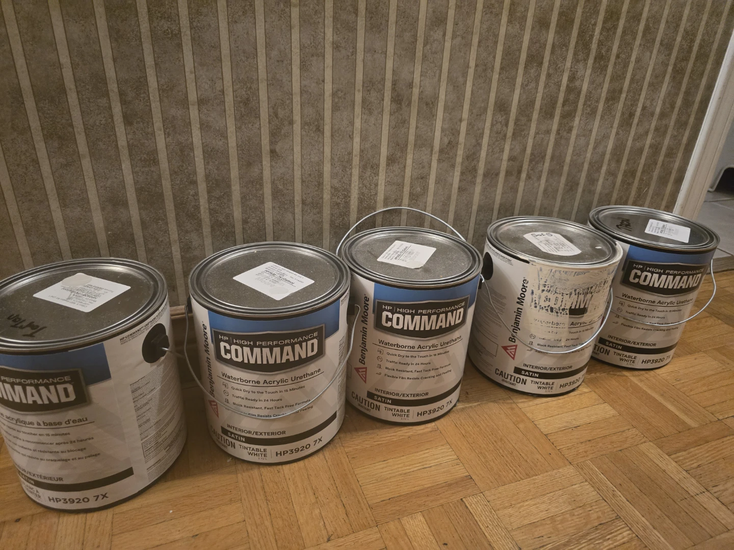 5 Cans Benjamin Moore Command Paint - photo 2