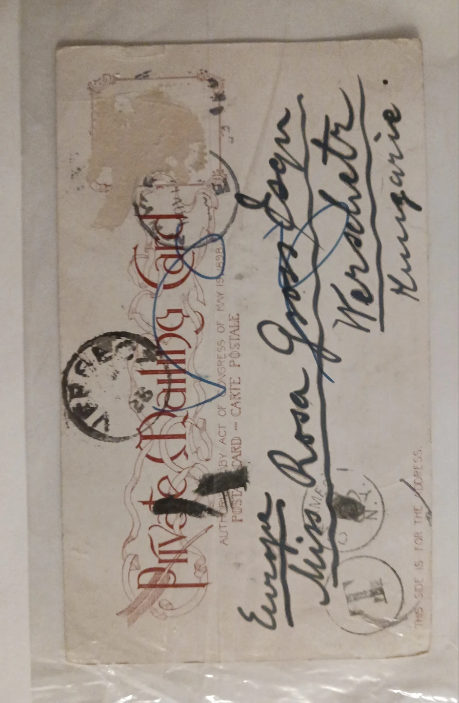 Vintage 1899 Private Mailing Card - photo 2