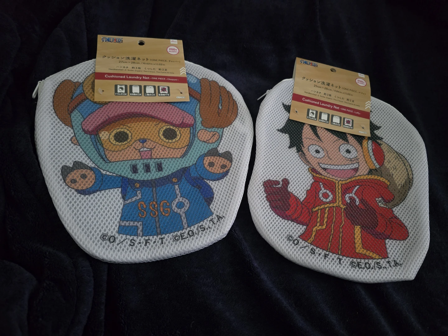 One Piece Cushioned Laundry Nets - Luffy and Chopper