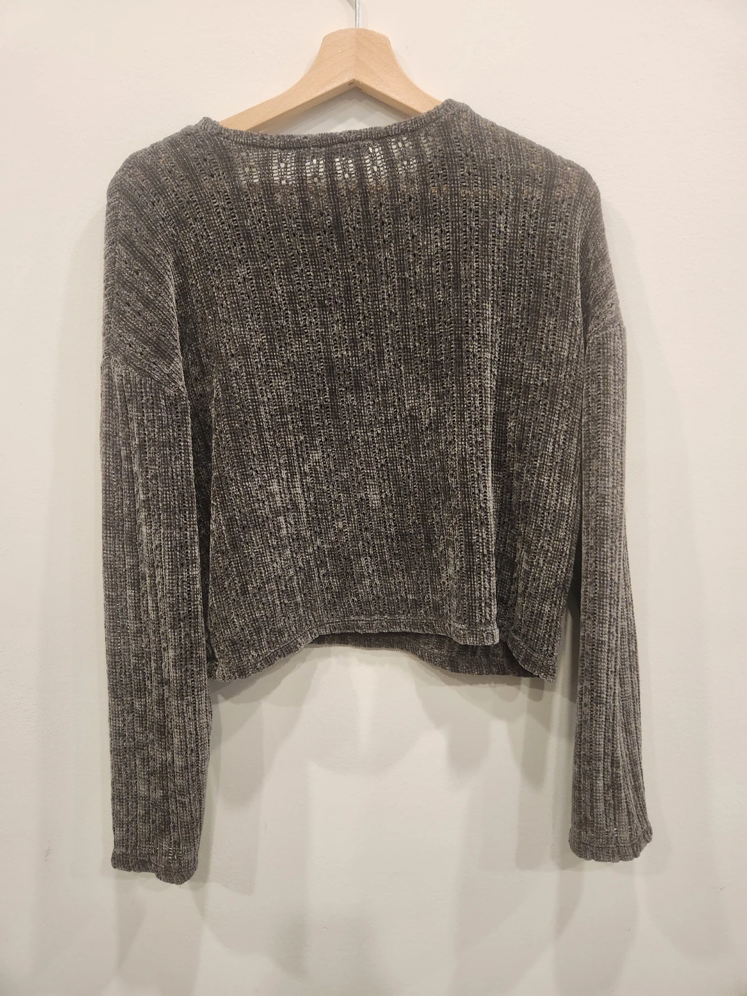 Hollister Grey Chenille Knit Sweater - photo 5