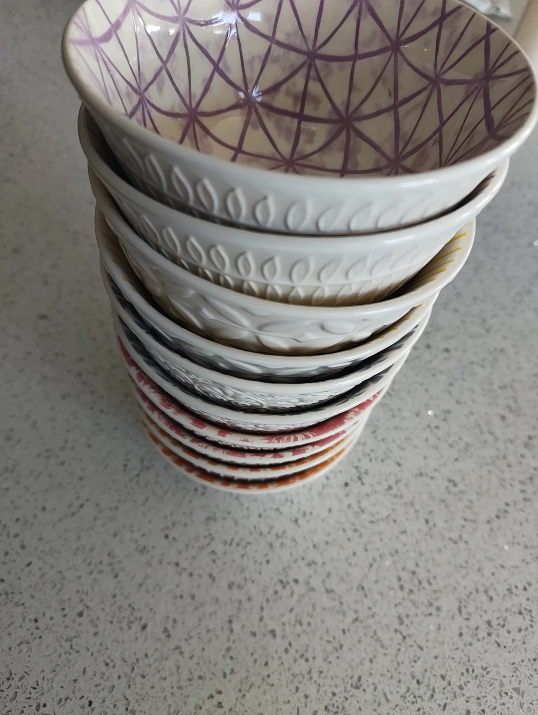 Signature Housewares Patterned Stoneware Bowls, set of 10 - photo 5